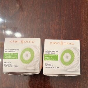 Clarisonic Acne Cleansing Brush Heads- White and Green